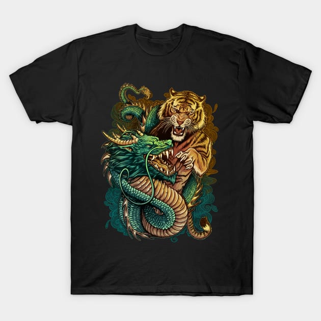 The Tiger and The Dragon T-Shirt by RedBug01